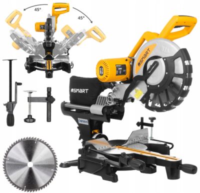 Pilarka ukosowa 2000W z funkcją posuwu z laserem tarcza 305x30mmx60T