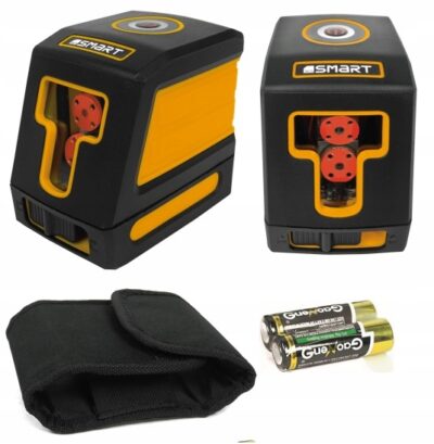 Laser krzyżowy CUBE, czerwony, 15m, etui, zestaw