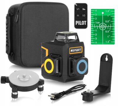 Laser płaszczyznowy 3x360° COMPACT, zielony, 30 m, pilot, etui, zestaw