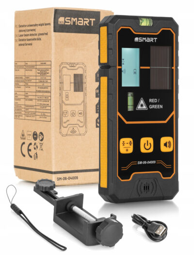 Detektor uniwersalny wiązki laserowej, czerwony/zielony, 40/50 metrów, wyświetlacz