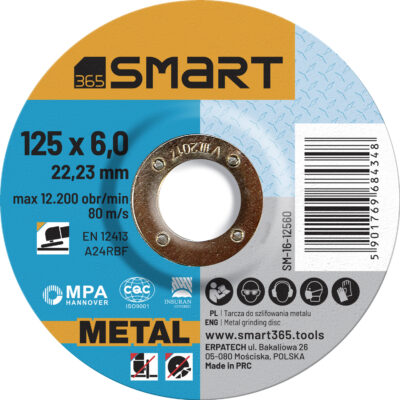 Tarcza do szlifowania stali METAL 125x6,0mm [10szt]