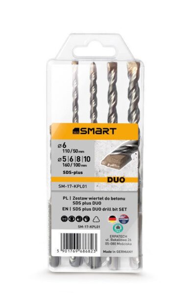 Zestaw wierteł do betonu SDS PLUS DUO, 5 części, 5-10 mm