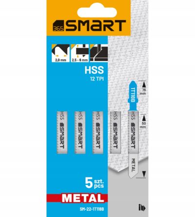 Brzeszczot do wyrzynarki HSS 12TPI METAL /5 szt./