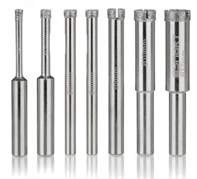Komplet galwanicznych otwornic diamentowych 4-68mm HEX [10szt.] 7