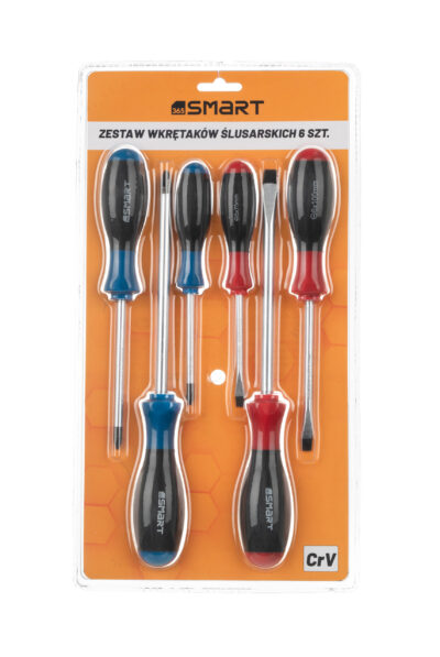 Zestaw wkrętaków ślusarskich 6 szt., 3xSL, 3xPH