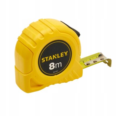 Miara stalowa STANLEY 8 m x 25 mm ob. z tworzywa /karta/