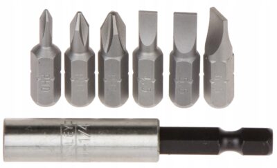 Kpl bitów 1/4" ph płaskie 7cz